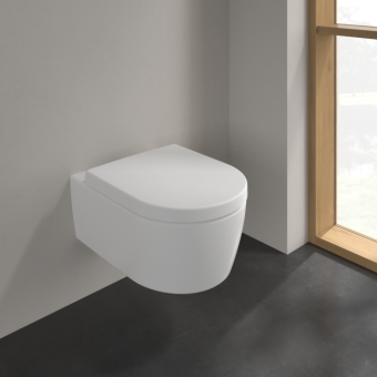 ПОДВЕСНОЙ БЕЗОБОДКОВЫЙ УНИТАЗ VILLEROY&BOCH AVENTO, STONE WHITE (5656HRRW)