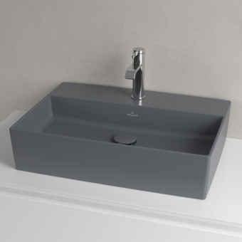 РАКОВИНА НАКЛАДНАЯ 60Х42 VILLEROY&BOCH MEMENTO 2.0, GRAPHITE (4A0761I4)