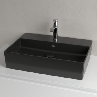 РАКОВИНА НАКЛАДНАЯ 60Х42 VILLEROY&BOCH MEMENTO 2.0, EBONY (4A0761S5)