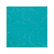 PAMESA AGATHA CUATRO RELIEVE TURQUESA 20x20