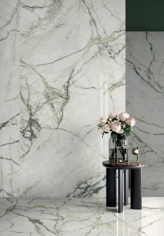 LEA CERAMICHE SLIMTECH SYNESTESIA CALACATTA EMERALD 6PLUS LEV 120X120
