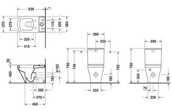 УНИТАЗ-КОМПАКТ DURAVIT DURASTYLE (2155090000)