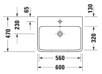 РАКОВИНА 60Х47 СМ DURAVIT QATEGO, БЕЛЫЙ (2382600028)