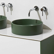 КЕРАМИЧЕСКАЯ РАКОВИНА 40 СМ SIMAS FOLIO, ТЕМНО-ЗЕЛЕНЫЙ МАТОВЫЙ (FO01-MATTE MIRTO)