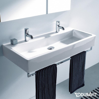 КЕРАМИЧЕСКАЯ РАКОВИНА 100 СМ DURAVIT VERO, БЕЛАЯ (0454100043)