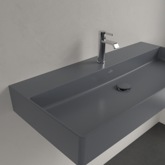 РАКОВИНА ПОДВЕСНАЯ 100Х47 VILLEROY&BOCH MEMENTO 2.0, GRAPHITE (4A221HI4)