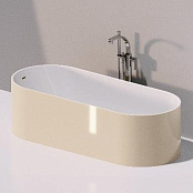 ВАННА ИЗ ИСКУССТВЕННОГО КАМНЯ FLAMINIA OVAL BICOLOR 170Х70 СМ, WHITE-BEIGE (OV170)