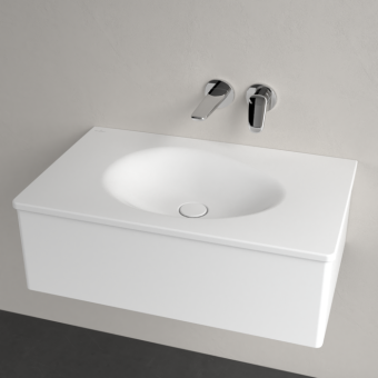 РАКОВИНА ВСТРАИВАЕМАЯ 80Х50 VILLEROY&BOCH ANTAO, STONE WHITE (4A7583RW)