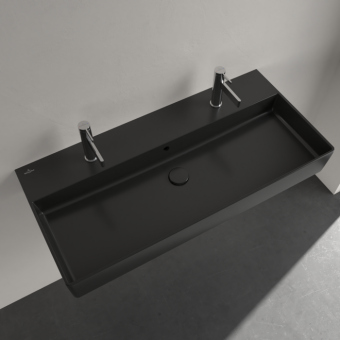 РАКОВИНА ПОДВЕСНАЯ 100Х47 VILLEROY&BOCH MEMENTO 2.0, EBONY (4A221LS5)