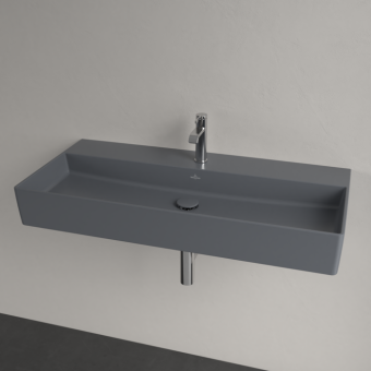 РАКОВИНА ПОДВЕСНАЯ 100Х47 VILLEROY&BOCH MEMENTO 2.0, GRAPHITE (4A22A2I4)
