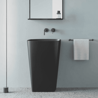 КЕРАМИЧЕСКАЯ РАКОВИНА 55 СМ CATALANO GREEN LUX, NERO SATINATO (1FRPGRLXNS)