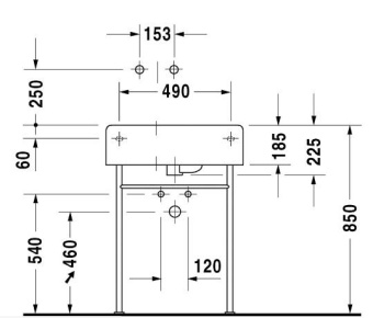 РАКОВИНА 61,5Х46 СМ DURAVIT SCOLA, БЕЛЫЙ (0684600011)