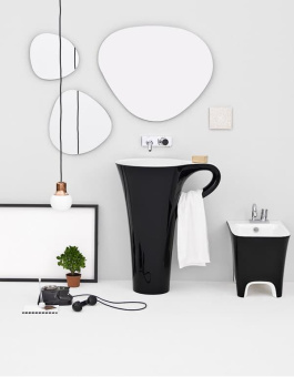 КАМЕННАЯ РАКОВИНА 70 СМ ARTCERAM CUP, BLACK (OSL004 01; 50)