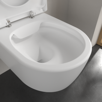 ПОДВЕСНОЙ БЕЗОБОДКОВЫЙ УНИТАЗ VILLEROY&BOCH AVENTO, STONE WHITE (5656HRRW)