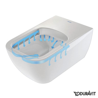 ПОДВЕСНОЙ БЕЗОБОДКОВЫЙ УНИТАЗ DURAVIT RIMLESS HAPPY D.2 SENSOWASH (2550590000)