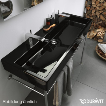 КЕРАМИЧЕСКАЯ РАКОВИНА 120 СМ DURAVIT VERO, ЧЕРНАЯ (0454120827)