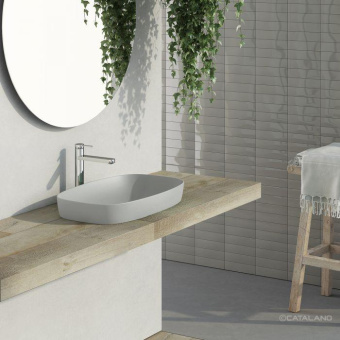 КЕРАМИЧЕСКАЯ РАКОВИНА 50 СМ CATALANO GREEN LUX, CEMENTO SATINATO (150AGRLXCS)