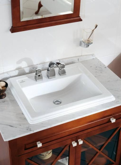 РАКОВИНА ВСТРАИВАЕМАЯ 63Х52,5 VILLEROY&BOCH HOMMAGE, PURE BLACK (7102A1R7)
