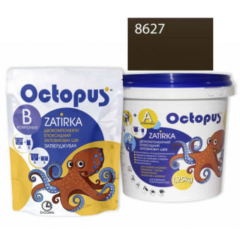 ЭПОКСИДНАЯ ЗАТИРКА OCTOPUS ZATIRKA 2-КОМП. ЦВЕТ СЕРЫЙ 8627 1,25 КГ (8627-1)