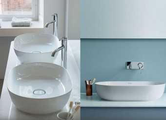 РАКОВИНА 50Х35 СМ DURAVIT LUV, БЕЛО-СЕРЫЙ (0379502300)
