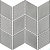Фото плитки PARADYZ UNIWERSALNA SZKLANA SILVER ROMB 20,5X23,8X0,6 из коллекции PARADYZ UNIWERSALNE INSERTA SZKLANE 