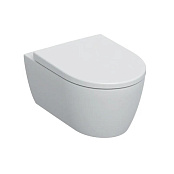 УНИТАЗ ПОДВЕСНОЙ БЕЗОБОДКОВЫЙ С КРЫШКОЙ И СИДЕНИЕМ GEBERIT ICON, БЕЛЫЙ (501.664.00.1)