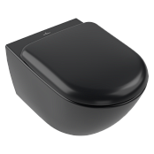 ПОДВЕСНОЙ БЕЗОБОДКОВЫЙ УНИТАЗ VILLEROY&BOCH ANTAO СО СМЫВОМ TWISTFLUSH, PURE BLACK (4674T0R7)