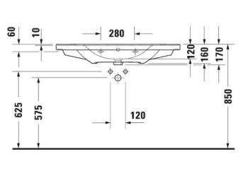 РАКОВИНА 100,5Х48 СМ DURAVIT D-NEO, БЕЛЫЙ (2367100060)
