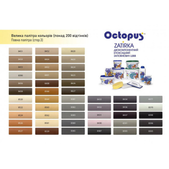 ЭПОКСИДНАЯ ЗАТИРКА OCTOPUS ZATIRKA 2-КОМП. ЦВЕТ ЗЕЛЕНО-МЯТНЫЙ 8088 2,5 КГ (8088-2)