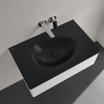 РАКОВИНА ВСТРАИВАЕМАЯ 80Х50 VILLEROY&BOCH ANTAO, PURE BLACK (4A7583R7)