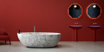 ВАННА ОТДЕЛЬНОСТОЯЩАЯ ANTONIO LUPI ECLIPSE 185X95,5 СМ (ECLIPSE MARMO CARRARA)
