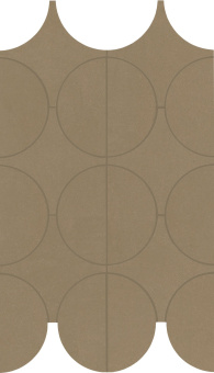 MARAZZI CEMENTUM OLIVE MOSAICO CERCHI 23,8X41,4