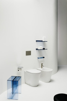 НАПОЛЬНЫЙ БЕЗОБОДКОВЫЙ УНИТАЗ LAUFEN KARTELL, ЧЕРНЫЙ МАТОВЫЙ (H8233377160001)