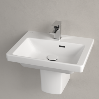 РАКОВИНА 50Х40 VILLEROY&BOCH SUBWAY 3.0, STONE WHITE (437050RW)
