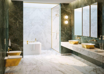 КЕРАМИЧЕСКАЯ РАКОВИНА 60 СМ CATALANO GOLD&SILVER, GOLD/WHITE (160APGRLXBO)