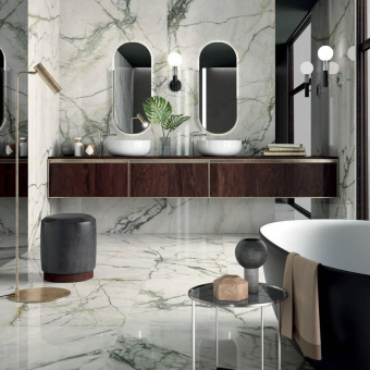 LEA CERAMICHE SLIMTECH SYNESTESIA CALACATTA EMERALD 6PLUS LEV 120X120