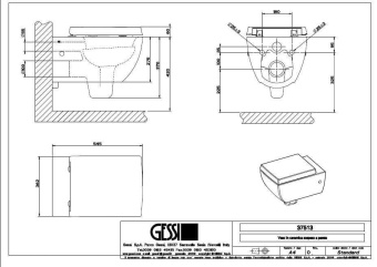 УНИТАЗ ПОДВЕСНОЙ GESSI MIMI (37513)