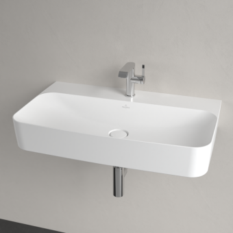 РАКОВИНА ПОДВЕСНАЯ 80Х47 VILLEROY&BOCH FINION, STONE WHITE (416884RW)