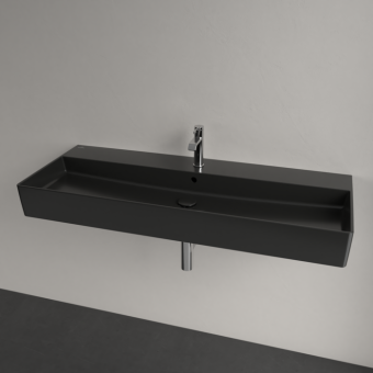 РАКОВИНА ПОДВЕСНАЯ 120Х47 VILLEROY&BOCH MEMENTO 2.0, EBONY (4A22C5S5)