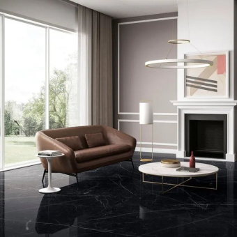 FIANDRE MARMI MAXIMUM DARK MARQUINA LUCIDATO RETT MML5061515 150Х150X0,6