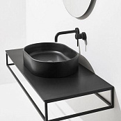 КЕРАМИЧЕСКАЯ РАКОВИНА 60 СМ SIMAS FOLIO, ЧЕРНЫЙ МАТОВЫЙ (FO02-MATTE BLACK)