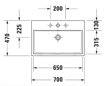 РАКОВИНА 70Х47 СМ DURAVIT VERO AIR, БЕЛЫЙ (2350700027)