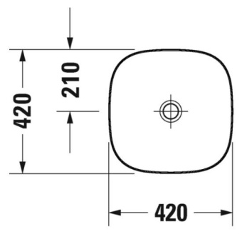 РАКОВИНА 42Х42 СМ DURAVIT ZENCHA, БЕЛЫЙ МАТОВЫЙ (2373423279)