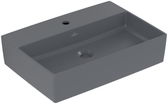 РАКОВИНА НАКЛАДНАЯ 60Х42 VILLEROY&BOCH MEMENTO 2.0, GRAPHITE (4A0761I4)