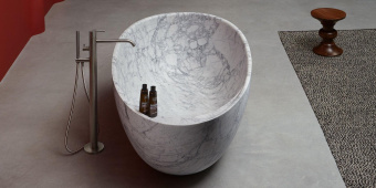 ВАННА ОТДЕЛЬНОСТОЯЩАЯ ANTONIO LUPI ECLIPSE 185X95,5 СМ (ECLIPSE MARMO CARRARA)