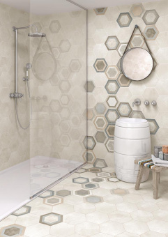 VIVES RIFT HEXAGONO CEMENTO 23x26.6