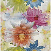 PORCELANITE DOS 7034 NENUFAR III COMPOSICION ПАННО 25x75