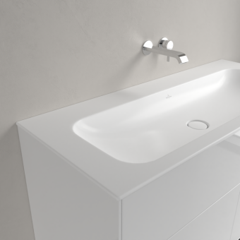 РАКОВИНА ВСТРАИВАЕМАЯ 120Х50 VILLEROY&BOCH FINION, STONE WHITE (4164C3RW)