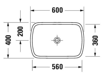 РАКОВИНА 60Х40 СМ DURAVIT QATEGO, БЕЛЫЙ МАТОВЫЙ (2384602079)