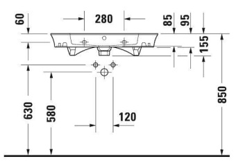 РАКОВИНА 75Х49 СМ DURAVIT WHITE TULIP, БЕЛЫЙ (2363750060)